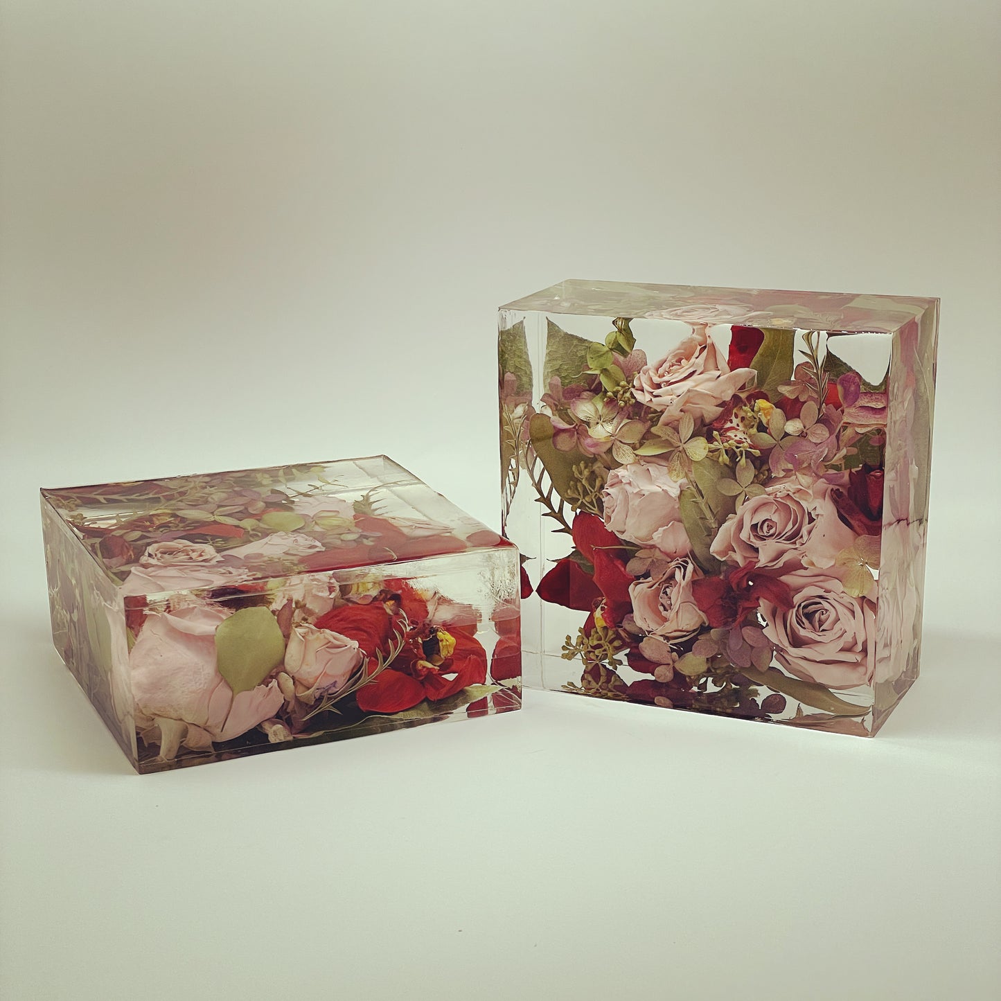 Preserved Flower Resin Block Wedding & Memorial Keepsake